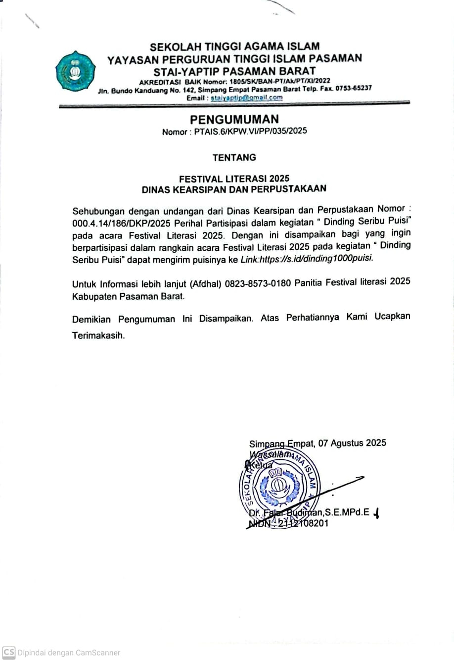FESTIVAL LITERASI 2025 DINAS KEARSIPAN DAN PERPUSTAKAAN