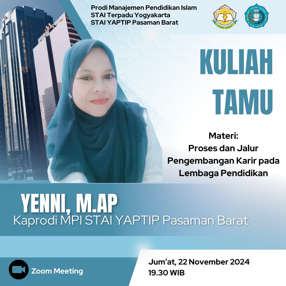 DOSEN STAI YAPTIP PASAMAN BARAT MENJADI VISITING LECTURE DI STAIT YOGYAKARTA